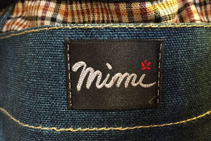 昔のmimiブランドのオリジナルネームタグサンプル