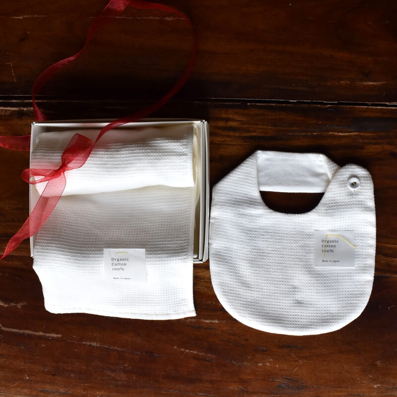 ワッフルベビーバブタオルセットネーム刺繍