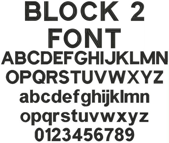 アルファベット・ブロック2書体のフォントイメージ