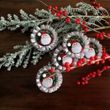 No.526　クリスマスの可愛い訪問者　刺繍ブローチ 現品限り一斉値下げ！ No.526 クリスマスの可愛い訪問者 刺繍