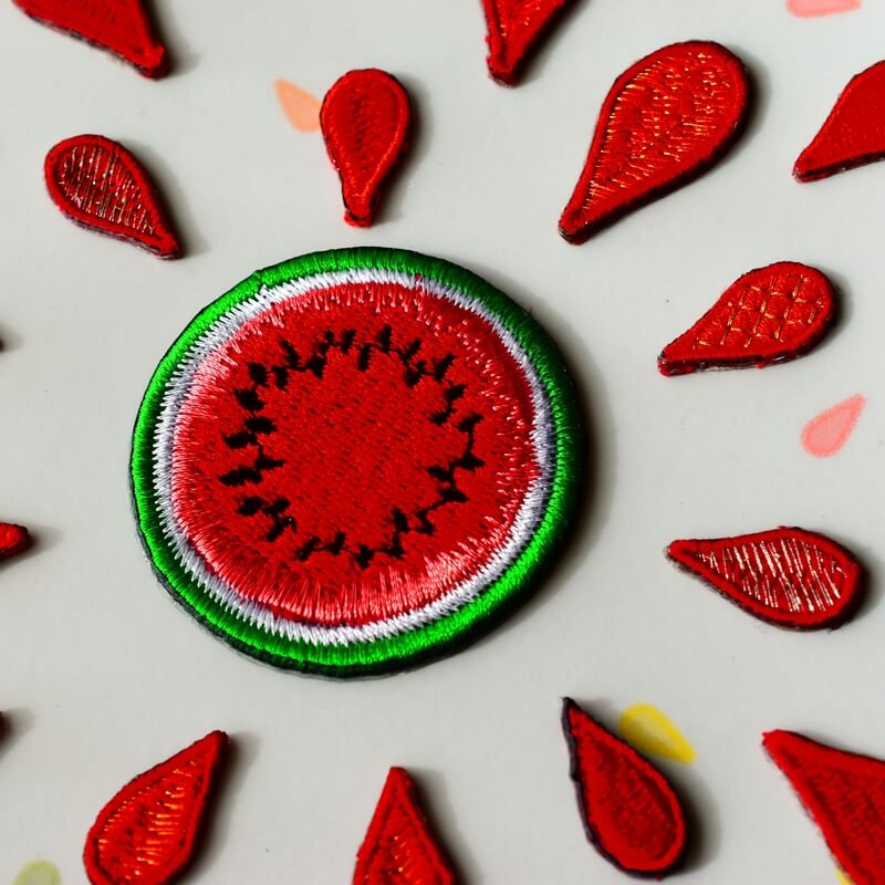 スイカの花火FruitEmbroideredPatch