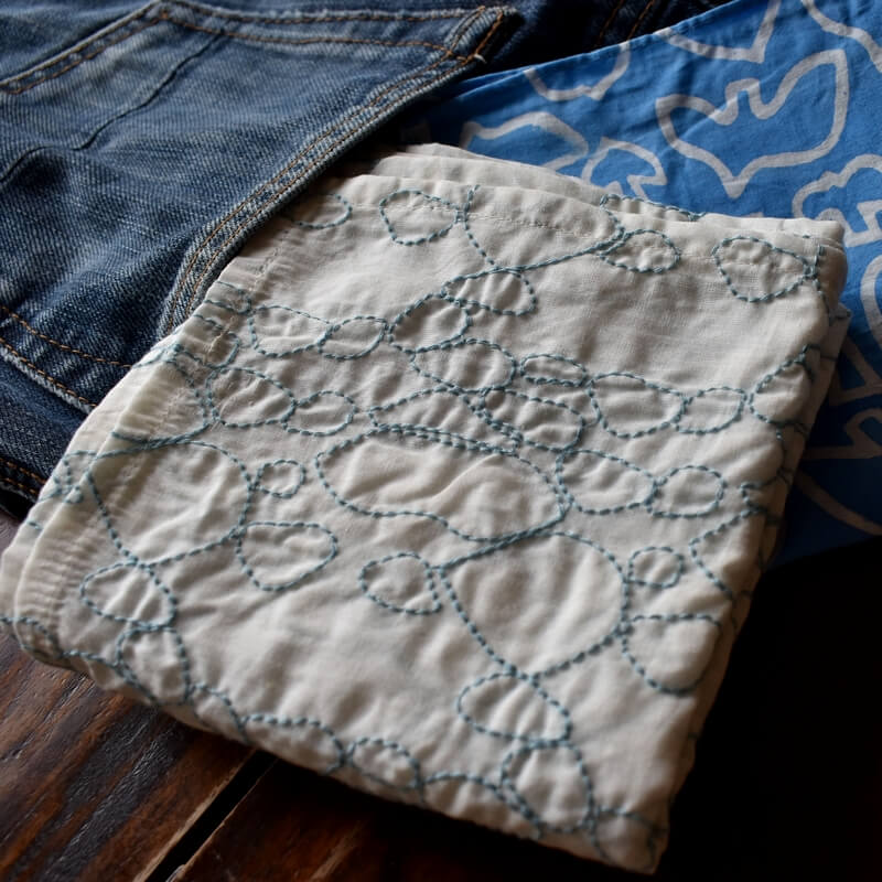 ドルフィンリングステッチハンカチ