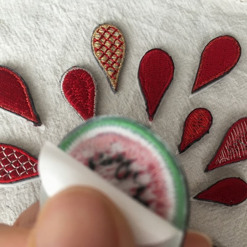 スイカの花火FruitEmbroideredPatch