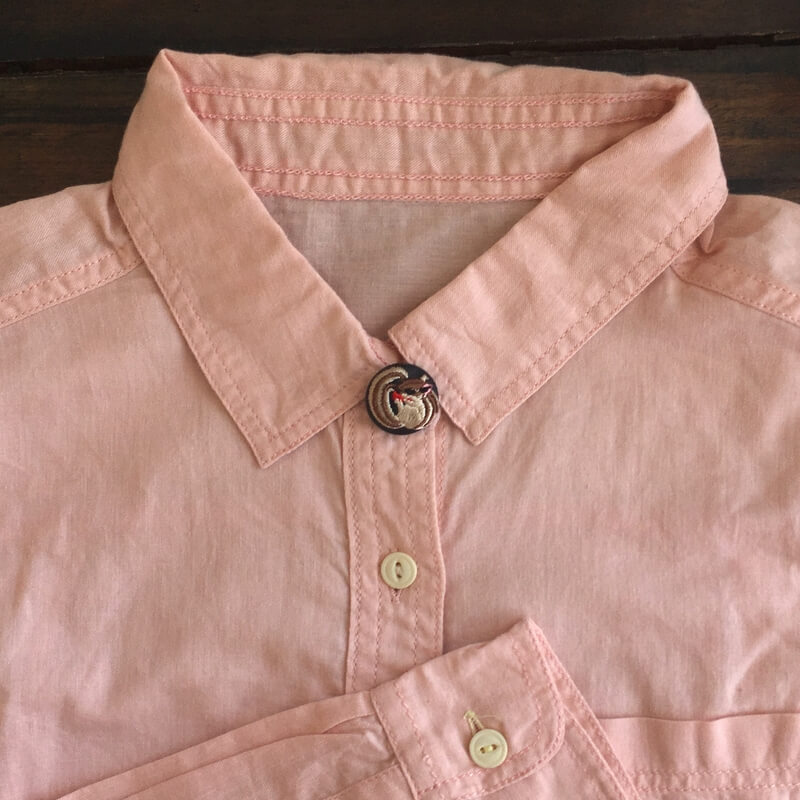 りすくるみボタン刺繍ブローチ/22