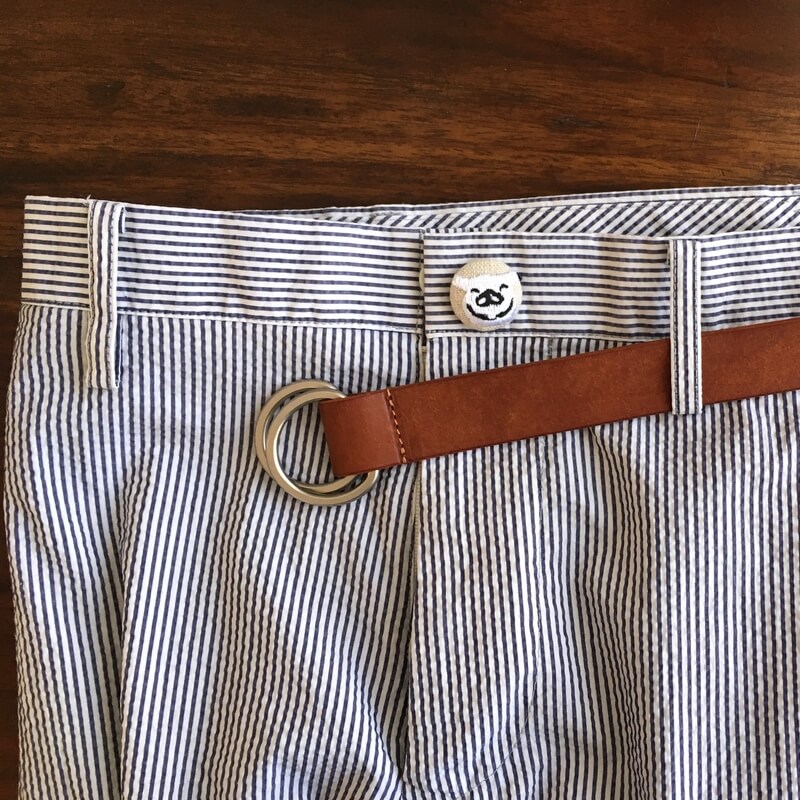 子ぶたくるみボタン刺繍ブローチ/22