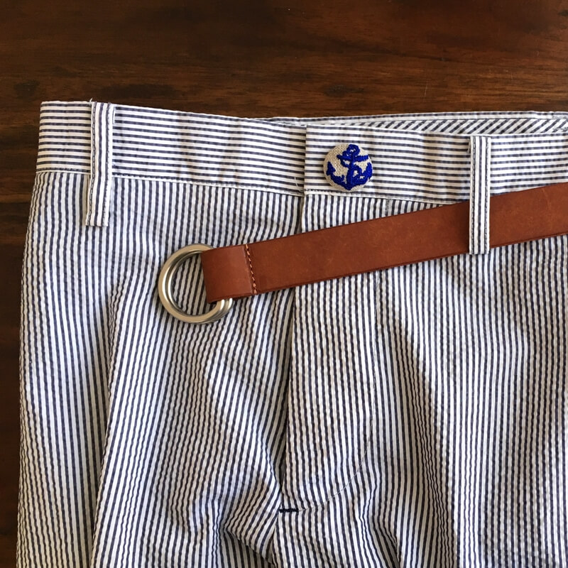 アンカー_Anchor刺繍のくるみボタン